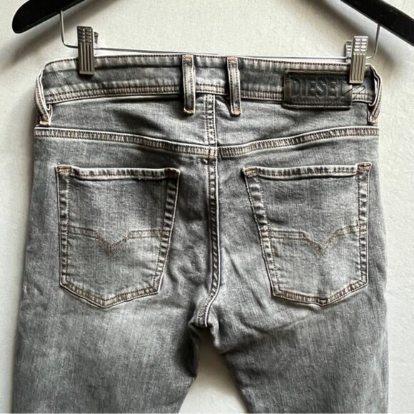 Diesel sleenker low rise button fly skinny distressed jeans Sz 26 - Picture 5 of 13